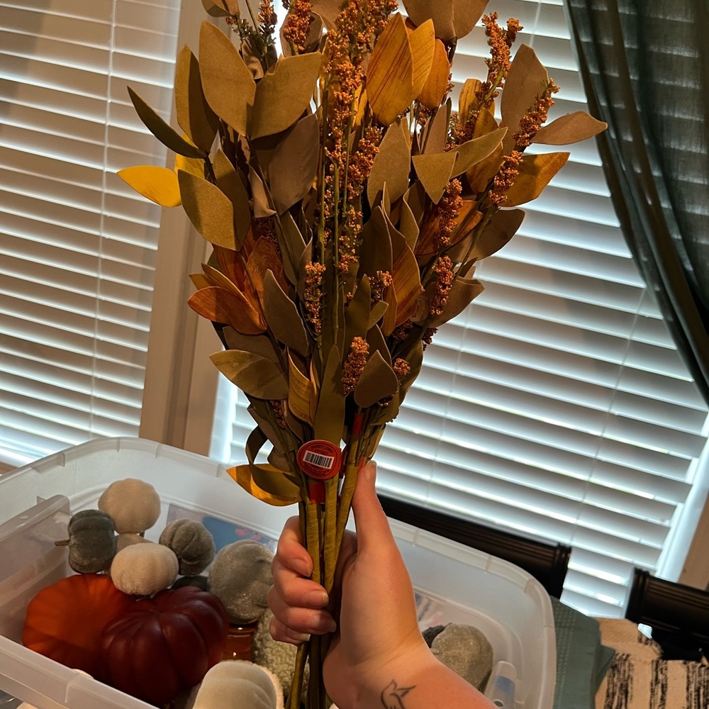 Orange Faux Floral Arrangement